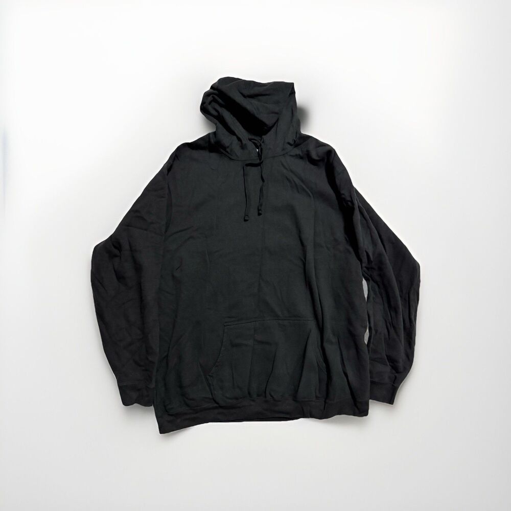 KingSize Mens Big Tall Fleece Pullover Hoodie Black 4XL Tall Sweatshirt